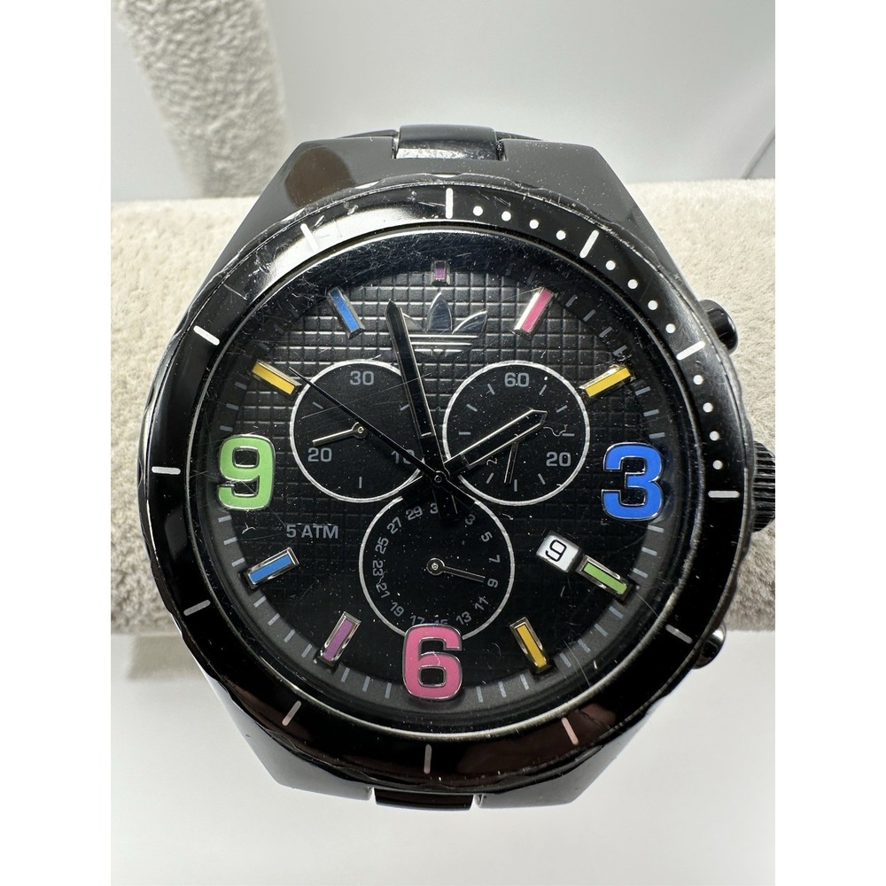 Adidas ADH2519 New Battery Mens Chronograph Watch 44MM 7.5" Rare‎ P18